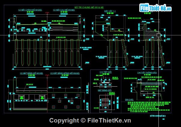 bản vẽ cầu,bản vẽ cầu dầm I,file cad cầu đường