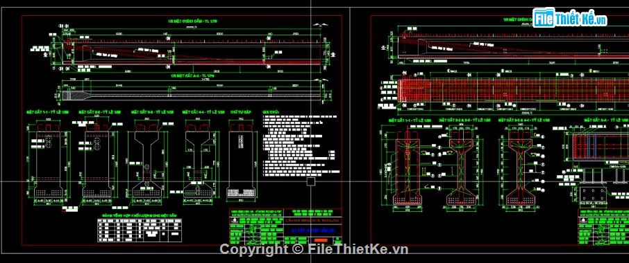bản vẽ dầm bản,dầm i kéo trước,dầm I 33m,bản vẽ cầu dầm