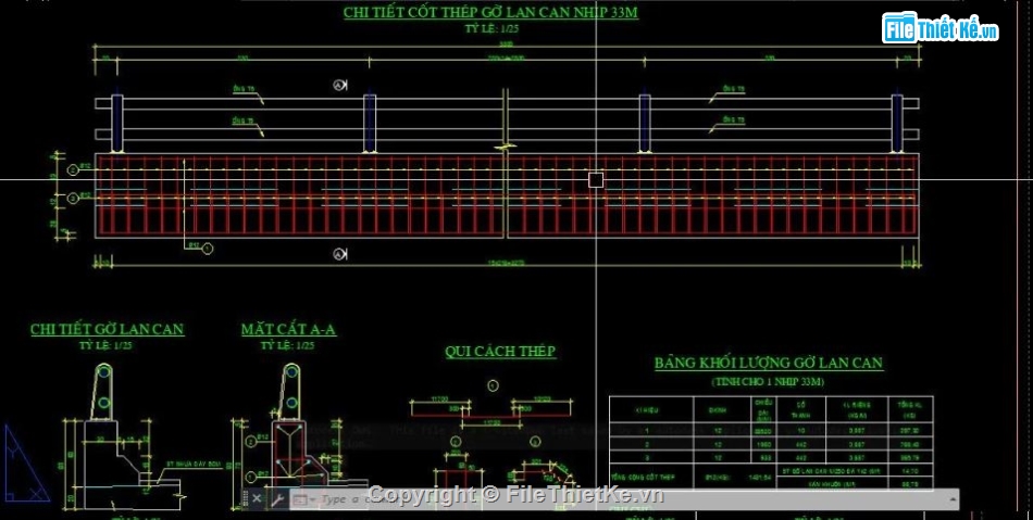 bản vẽ dầm bản,file cầu dầm,file cad cầu dầm