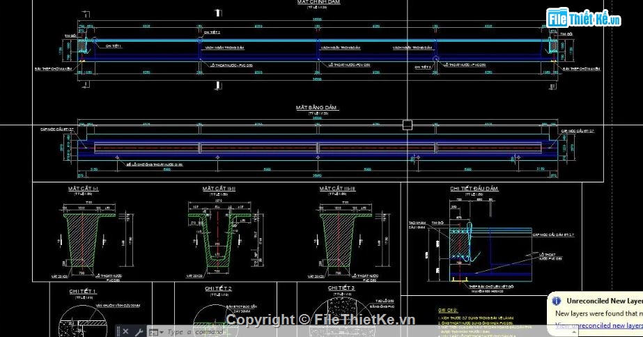 bản vẽ cầu,bản vẽ cầu dầm,file cad cầu dầm