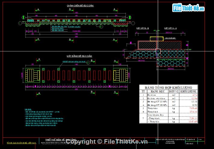 Bản vẽ dầm T,bptc dầm,thiết kế dầm
