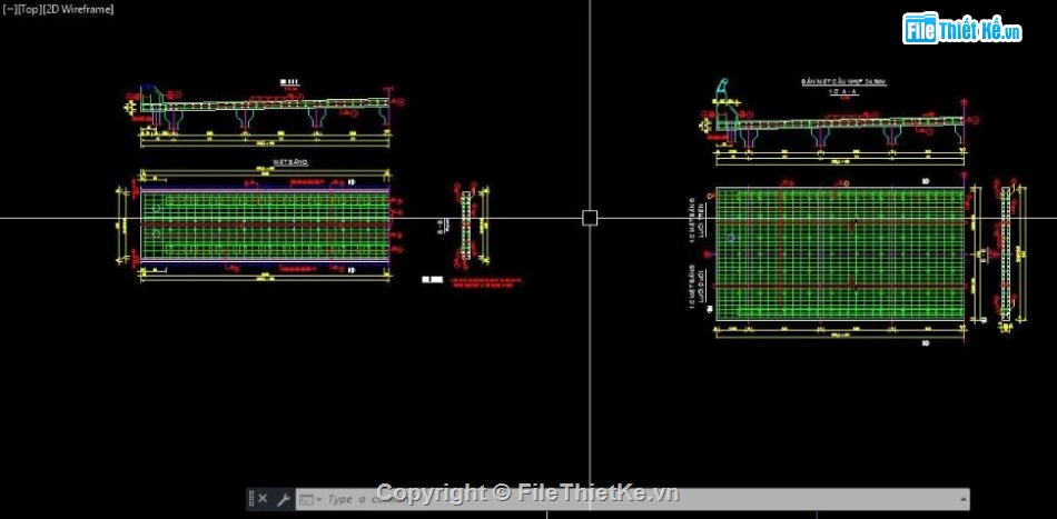 bản vẽ cầu,bản vẽ cầu dầm T,file cầu dầm