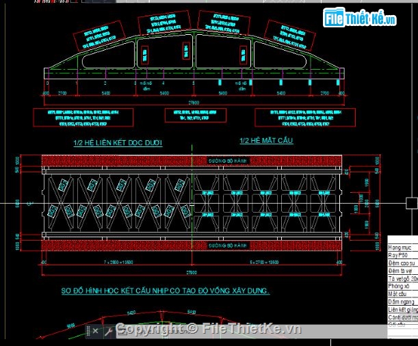 bản vẽ cầu đường,bản vẽ cầu dàn,file cad cầu đường