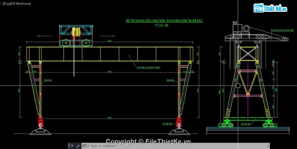 bản vẽ dầm bản,cầu long môn,file cầu dầm