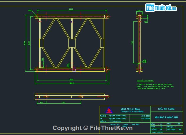 cầu tạm,bản vẽ cầu tạm,cầu tạm Bailey,bản vẽ cầu