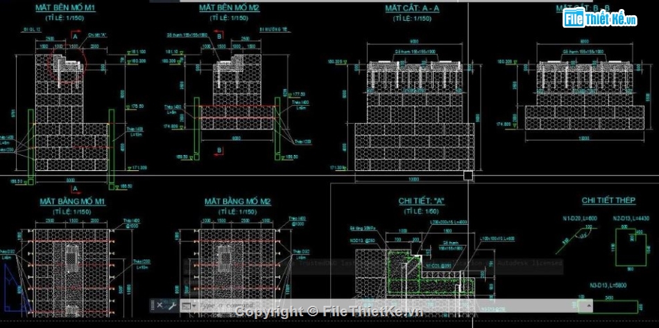 bản vẽ cầu tạm,cầu dầm,bản vẽ cầu dầm