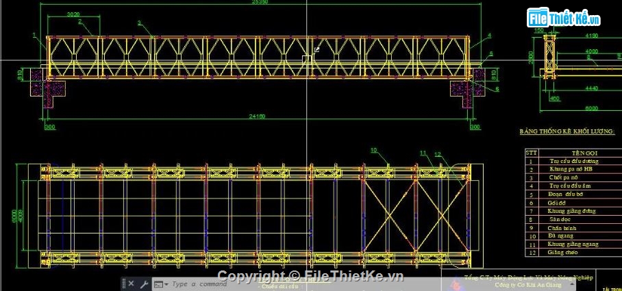 bản vẽ cầu,cầu bailey,bản vẽ cầu tạm