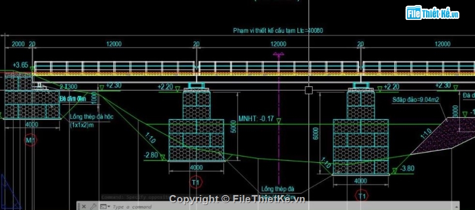 bản vẽ cầu,file bản vẽ cầu dầm,cầu dầm chi tiết