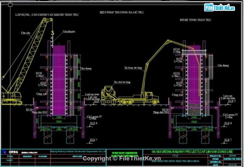 bản vẽ biện pháp,bản vẽ biện pháp thi công,biện pháp thi công cầu đường