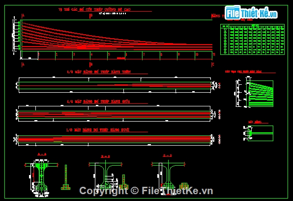 thư viện cad,Bản vẽ dầm T,chi tiết dầm T33m,dầm T33m cao 1.5m