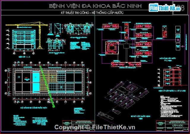 kiến trúc bệnh viện đa khoa,bệnh viện đa khoa Bắc Ninh,thiết kế bệnh viện,bản vẽ bệnh viện