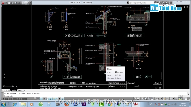 File Cad Bản Vẽ Chi Tiết: Móc, Bu Lông, Cần Đèn, Kẹp, Mặt Đứng, Cửa, Cầu  Thang, Ống Khói Vvv