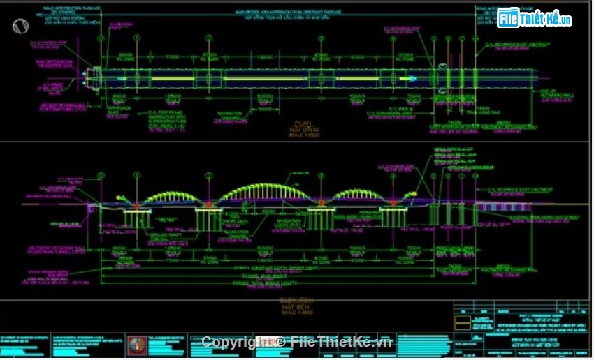 bản vẽ cầu,thiết kế cầu,file cad cầu đường