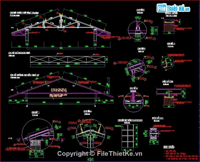 bản vẽ nhà văn phòng,trại gà xuân quế,kiến trúc và kết cấu trại gà,bản vẽ trại gà