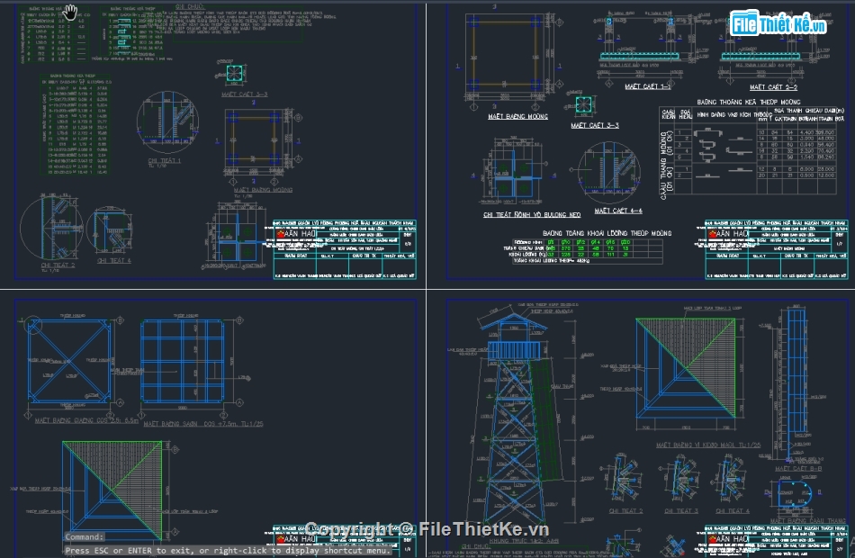 chòi canh,cad chòi canh gác,mẫu bản vẽ chòi canh gác,bản vẽ chòi canh,file cad chòi canh