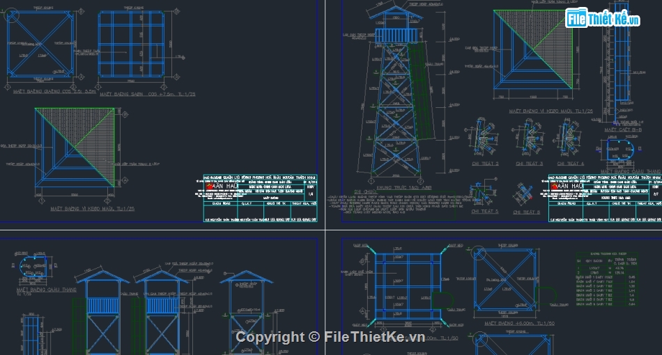 chòi canh,cad chòi canh gác,mẫu bản vẽ chòi canh gác,bản vẽ chòi canh,file cad chòi canh