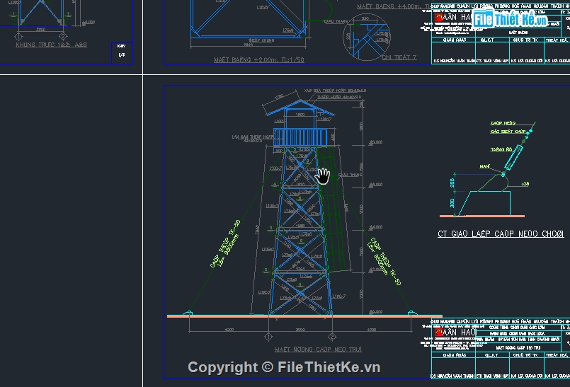 chòi canh,cad chòi canh gác,mẫu bản vẽ chòi canh gác,bản vẽ chòi canh,file cad chòi canh