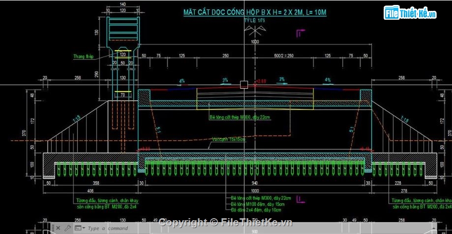 bản vẽ cống bản,file cống hộp,bản vẽ cống hộp