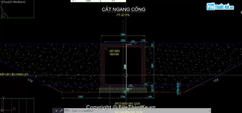 bản vẽ cống bản,thiết kế cống hộp,cống hộp 2.5x2.5m