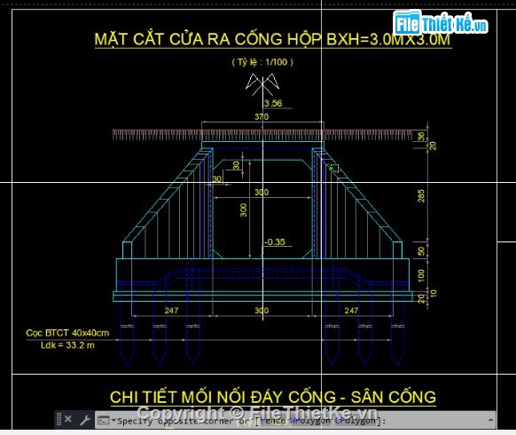 cống hộp 3x3m,bản vẽ cống bản,cống đúc sẵn