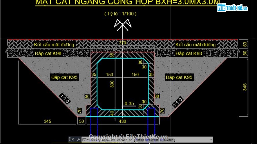 cống hộp 3x3m,bản vẽ cống bản,cống đúc sẵn