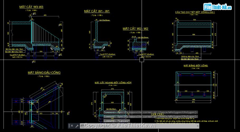 cống hộp 3x3m,bản vẽ cống bản,cống đúc sẵn