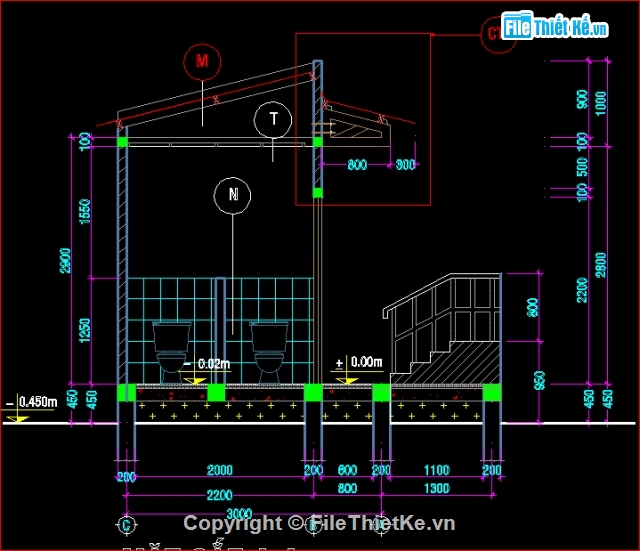 nhà vệ sinh trường học,nhà vệ sinh công trường,vệ sinh môi trường,bản vẽ nhà vệ sinh trường học