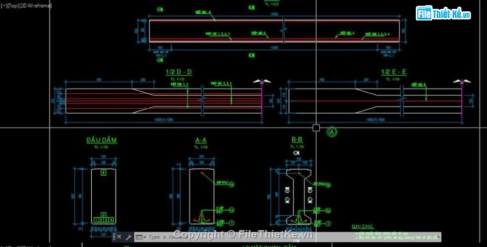 cad cầu bản,bản vẽ dầm cầu chữ I,cầu nông thôn