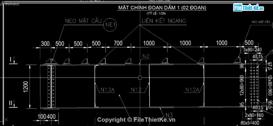 bản vẽ dầm bản,dầm thép liên hợp,bản vẽ cầu đường