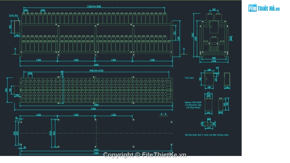 bản vẽ trạm biến áp,giá đỡ ác quy,ác quy,trạm biến áp