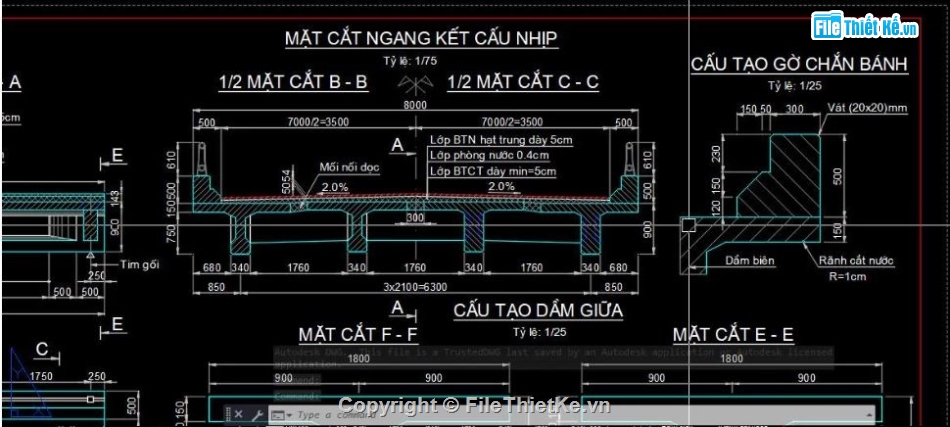 bản vẽ kết cấu,kết cấu dầm,bản vẽ dầm bản