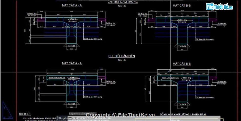 bản vẽ kết cấu,kết cấu dầm,bản vẽ dầm bản