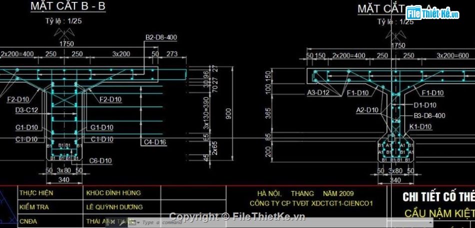 bản vẽ kết cấu,kết cấu dầm,bản vẽ dầm bản