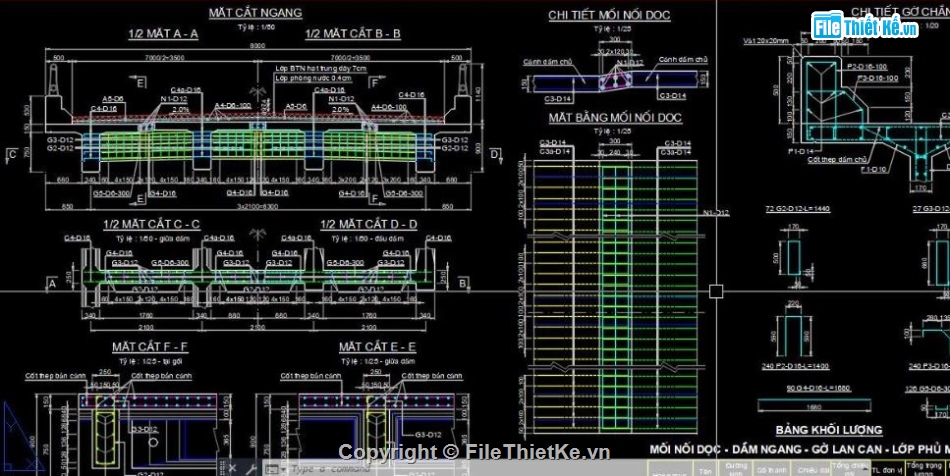 bản vẽ kết cấu,kết cấu dầm,bản vẽ dầm bản