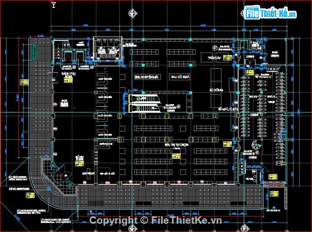 kết cấu siêu thị,thiết kế mẫu siêu thị,bản vẽ phần kết cấu siêu thị