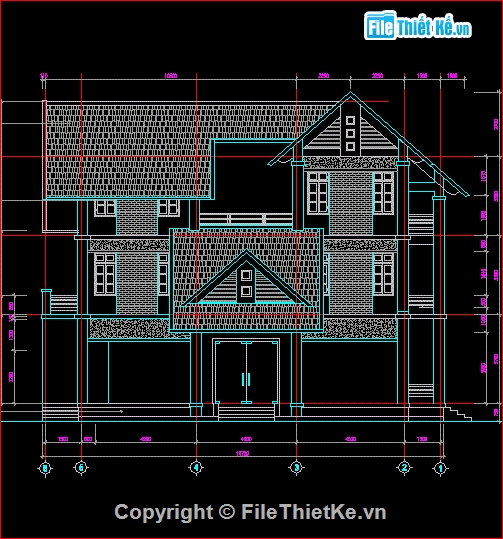 biệt thự 3 tầng,biệt thự kiểu pháp,biệt thự kích thước 11 x 16.5m