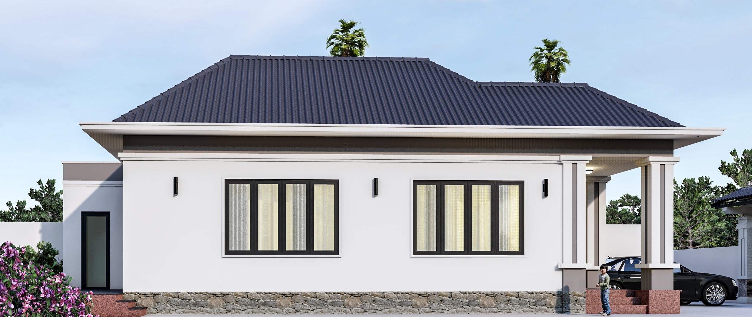 biệt thự 1 tầng mái nhật,biệt thự 1 tầng file cad,autocad biệt thự 1 tầng,biệt thự 1 tầng file autocad,bản vẽ biệt thự 1 tầng