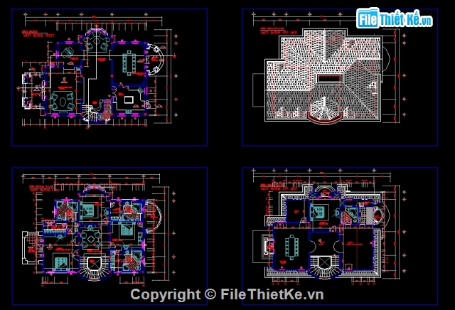 bản vẽ biệt thự,kiến trúc biệt thự,Bản vẽ kiến trúc biệt thự,file cad kiến trúc