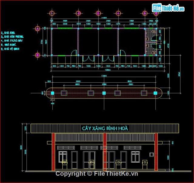 kiến trúc cây xăng,bản vẽ kiến trúc,trạm xăng dầu đẹp,kiến trúc cây xăng Bình Hòa