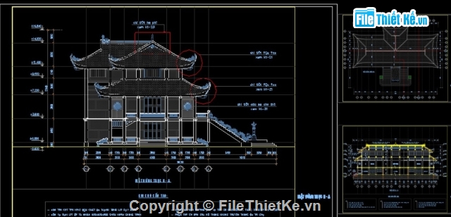 bản vẽ kiến trúc đền thờ,đền thờ,bản vẽ đền thờ,đền thờ kiến trúc