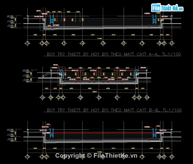 bản vẽ kiến trúc hồ bơi,thiết kế hồ bơi,mẫu hồ bơi đầy đủ