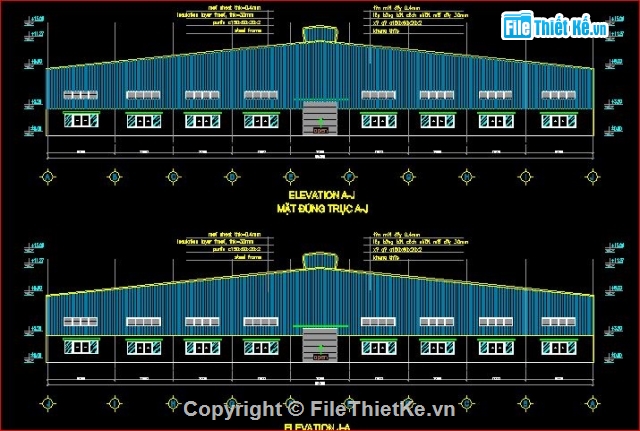 bản vẽ nhà xưởng,kiến trúc nhà xưởng,kết cấu nhà xưởng,nhà xưởng kích thước 65 x 40m