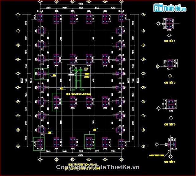 bản vẽ nhà xưởng,kiến trúc nhà xưởng,kết cấu nhà xưởng,nhà xưởng kích thước 65 x 40m