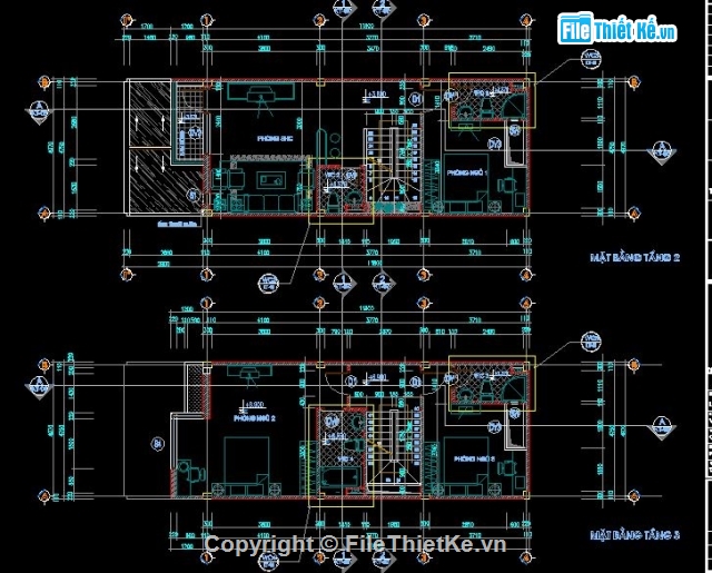 nhà mặt phố,bản vẽ kiến trúc,Bản vẽ nhà phố kt 5.5x12m