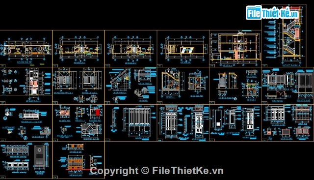 bản vẽ 3 tầng,kiến trúc 3 tầng,nhà 3 tầng,nhà phố 3 tầng