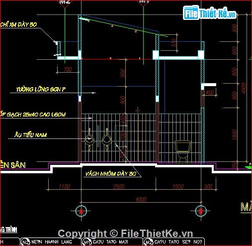 kết cấu nhà vệ sinh,kiến trúc nhà vệ sinh,nhà vệ sinh UBND xã