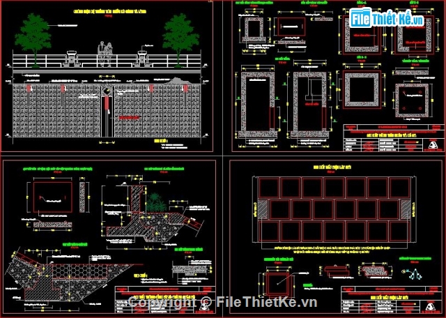 file cad mẫu kè,mẫu kè kiên cố,mẫu kè hay sử dụng,bản vẽ kè vững chắc