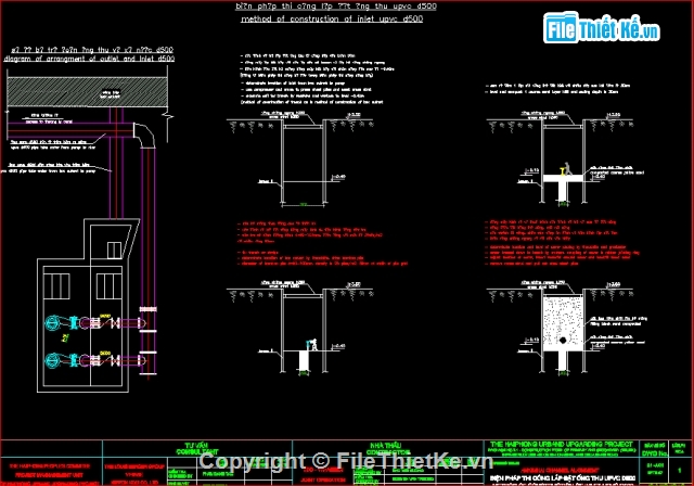 Bản vẽ mẫu một kiểu Trạm bơm,cấp thoát nước,Trạm bơm cấp thoát nước