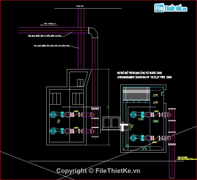 Bản vẽ mẫu một kiểu Trạm bơm,cấp thoát nước,Trạm bơm cấp thoát nước