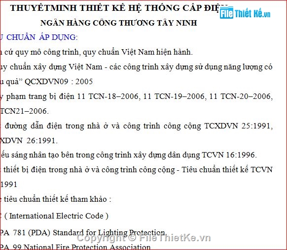 mặt bằng điện,thiết kế điện ngân hàng,điện ngân hàng Tây NInh